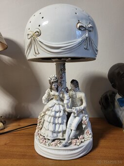 Dokonalá starozitna porcelánová lampa - 4