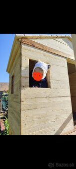 Detské ihrisko/domček z masívu, ručná práca - 4