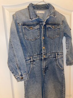 Zara riflovy overal s dlhym rukavom velkost 134 - 4