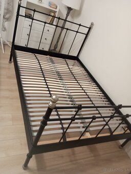 kovová posteľ 140x200 - rám + rošť - 4