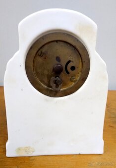 Funkčné starožitné porcelánové stolové hodiny - 4