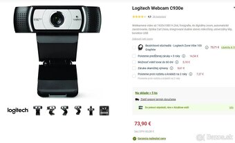FULL HD kamera Logitec C930e - uplne nova/nerozbalena - 4