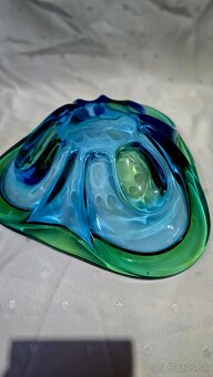 Veľká misa zo sommerso hutného skla - 4