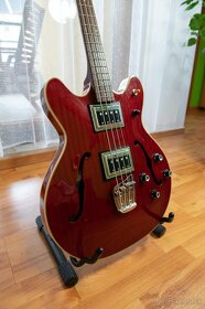 Predám basgitaru Guild Starfire Bass II Cherry Red - 4