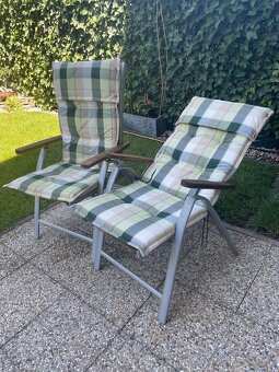 Záhradný jedálenský set (Teak a hliník) - 4