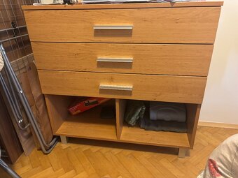 Predám obývaciu stenu,2x skrinka+tv stolik +policka + stolik - 4