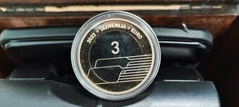 slovinské proof mince 2€ a 3€ nominál - 4