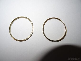Zánovní (nové) zlaté náušnice kruhy - 4