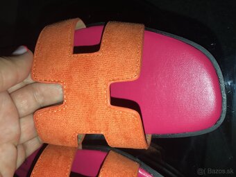 NOVÉ HERMES Orange damske slapky 39 - 4