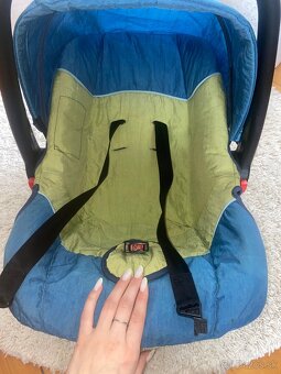 Autosedačka / vajíčko Coneco – modro-zelená - 4