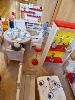Nábytok do domčeka pre bábiky + miniatúrne doplnky - 4