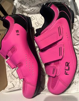 Cyklistické dámske tretry - FLR F-35 Neon Pink č.40 - 4