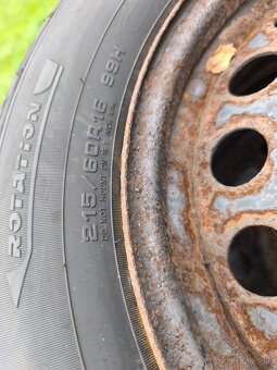 Plechové disky 5x114,3 r16 a zimné gumy 215/60r16 99H - 4