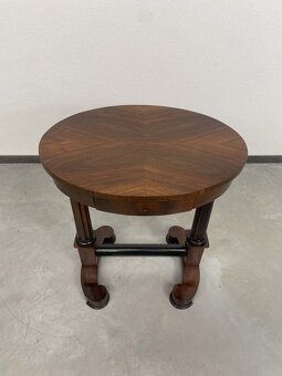 Oválny solitérový stolík v štýle Biedermeier 19 storočie - 4