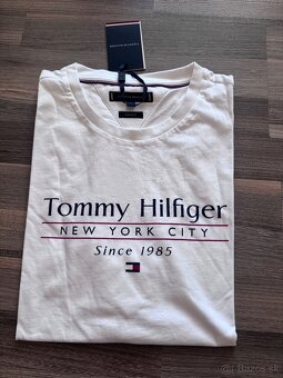 tommy hilfiger tricko zelene alebo biele L - 4