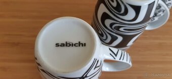 Šálky čierno biele 4x Sabichi - 4