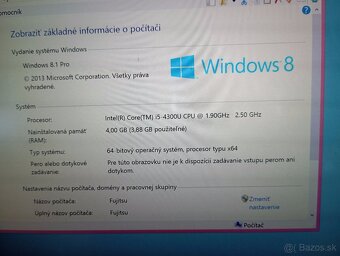 predám notebook FUJITSU  LIFEBOOK U904 , WINDOWS 8 - 4
