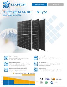 Fotovolticke/fotovoltaicke solarne panely LEAPTON 430W N-Typ - 4