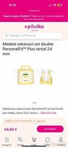 Medela personalfit plus double pump set 24mm odsavači set - 4