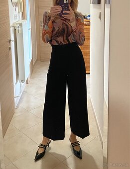 dámske čierne culotte nohavice - 4