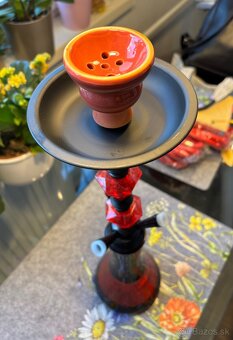 Vodná fajka HOOKAH 53cm/3 červená - 4