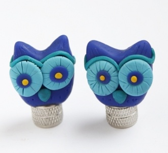 Nové ozdobné čiapočky na ventily - handmade - 4