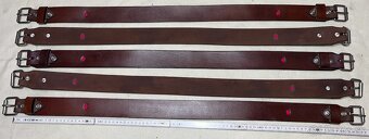 Westernový zadní podbřišníkový řemen kožený červený - 4