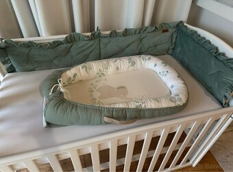 Drevená detská postieľka biela - 4