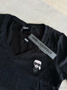 Karl Lagerfeld tričko s dlhým rukávom čierne - 4