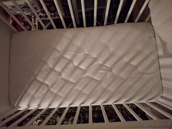 Detská drevená kolíska- biela farba - 4