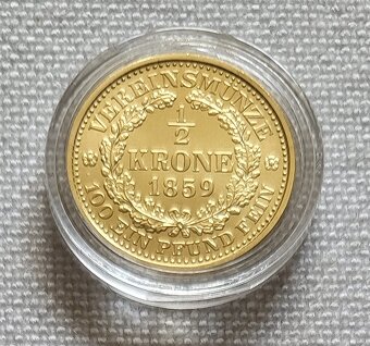 Spolková ½ koruna 2023/1859 a 1 koruna 2024/1859, novorazby - 4