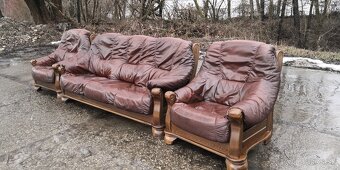 Kožená sedací souprava 3+1+1 - 4