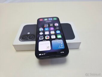 APPLE IPHONE 16 128GB BLACK,BATERKA 100%,ZÁRUKA - 4