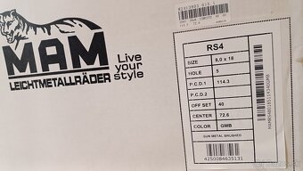 R18 5x112 mm ALU disky MAM - 4