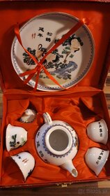 Keramika čínske šálky a tanier - 4