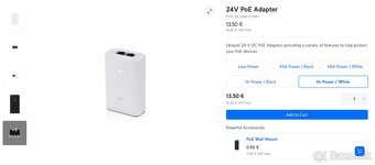 PoE Injector 24 V / 24 W – Gigabit, nepoužívaný - 4