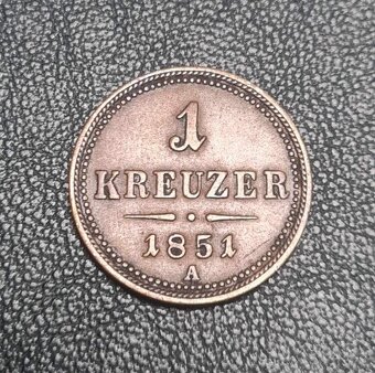 Grajciar, 1851 A - Kreuzer - 1 + 1/2 + 1/4 - 4
