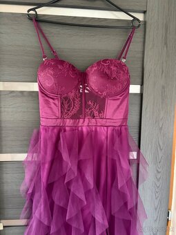 Fialové šaty 40/L - 4