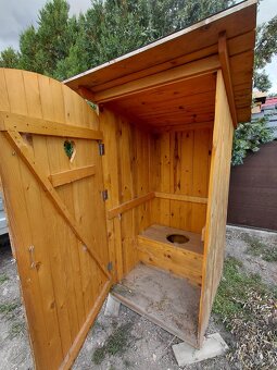 Drevená latrína, suché wc - 4