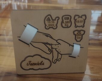 Dekoratívna nabijateľná lampa s motívom k narodeniu dieťaťa - 4