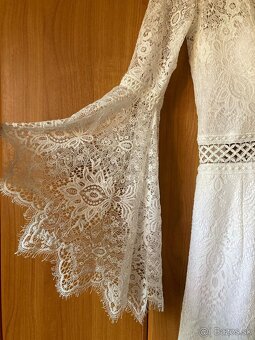 Ivory šaty z francúzskej čipky - 4