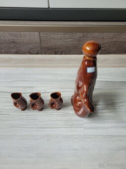 STAROŽITNÁ KERAMICKÁ KARAFA RYBKA - 4