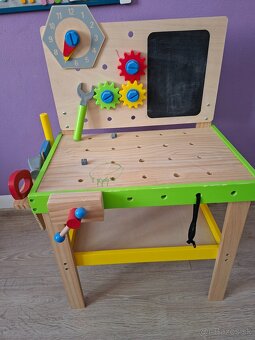 Pracovný stolik drevený s príslušenstvom - 4