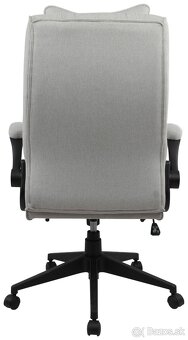 KANCELÁRSKE KRESLO, tkaná textília, krémová - 4