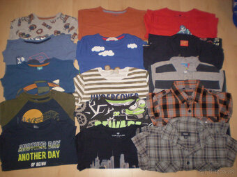 Bundy, teplaky, trička...BALIK v.122/128 - 4