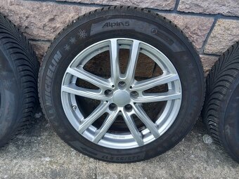 Predám 17" Al disky  + zimné pneu Michelin 225/55 R17 - 4