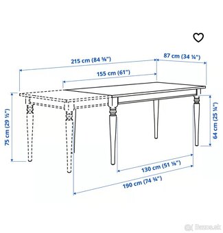 IKEA jedalensky rozkladaci stôl biely plus 6xstolička IKEA - 4