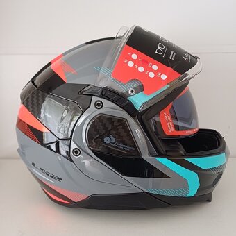 Silniční překlápěcí přilba LS2 Advant II Triple Nardo Grey - 4
