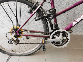 Stary bicykel bordovy - 4