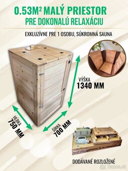 Domaca parna sauna mini mobilná sauna parna auverdic sauna - 4
